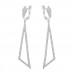 1.25 ct Round Cut Diamond Chandelier Earrings in 14 kt White Gold 1.25 ct Round Cut Diamond Chandelier Earrings in 14 kt White Gold